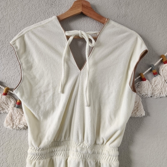 Summersalt The Towel Terry Yellow Tie Romper Coverup Beach Neutral Boho XS - Picture 9 of 12